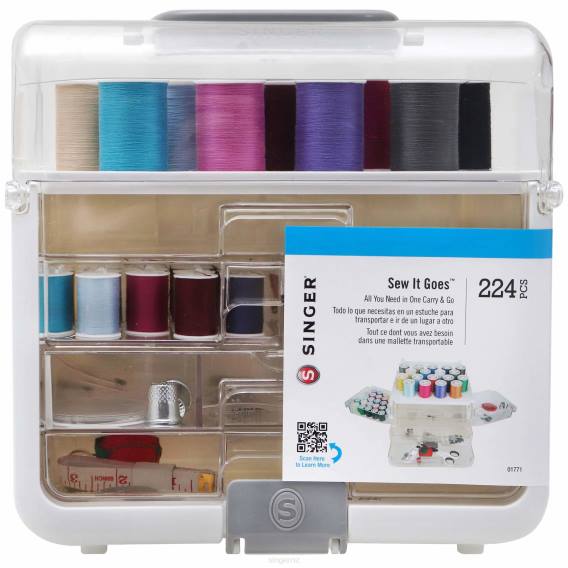 Sew-It-Goes 224 Piece Sewing & Craft Storage Kit with Classic Colors D24095 SINGER Accessories