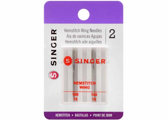 Hemstitch Wing Needles, Size 100/16 D240119 SINGER Accessories