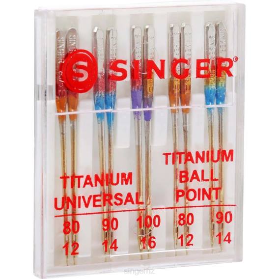 Titanium Universal & Ball Point Needles, Assorted Sizes D24087 SINGER Accessories