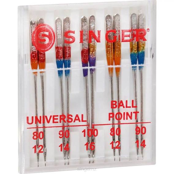 Universal & Ball Point Needles Assorted Sizes D240116 SINGER Accessories