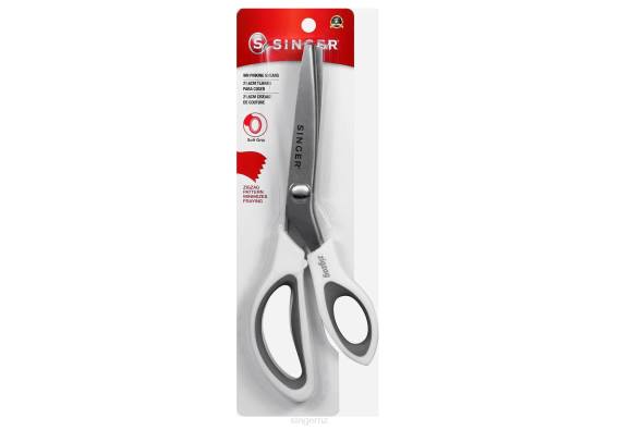 9" Pinking Shears with Comfort Grip, Stainless Steel Zig Zag Scissors D240166 SINGER Accessories