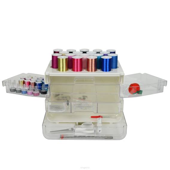 Sew-It-Goes 255 Piece Sewing & Craft Storage Kit with Metallic Thread D240181 SINGER Accessories