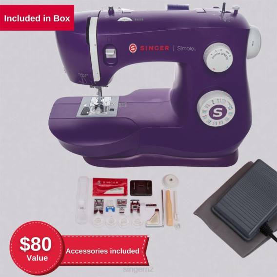 Simple 3337 Purple Sewing Machine D24074 SINGER Machines